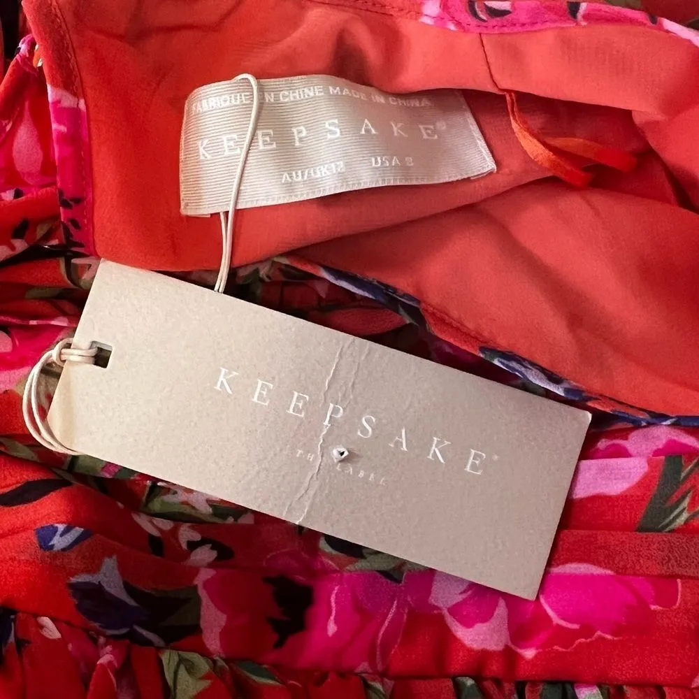 Keepsake the Label Tangerine Floral Puff
Sleeve Mini Dress - Image 12