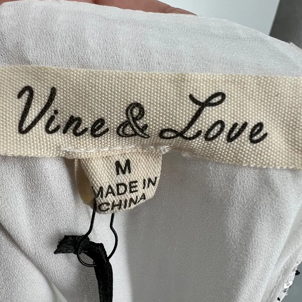 Vine & Love Silver Sequin Sleeveless Party Night Out Tank Top Size Medium NWT - Image 8