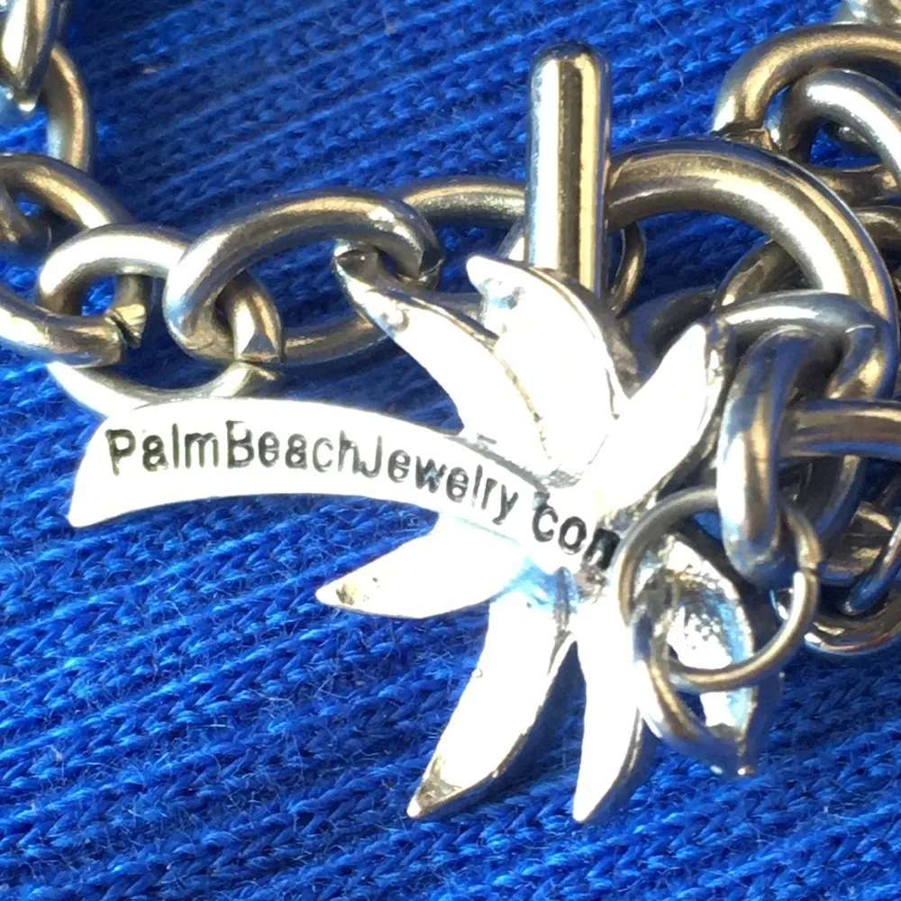Ladies’ Palm Tree Charm Bracelet w/ Toggle Clasp - Image 3