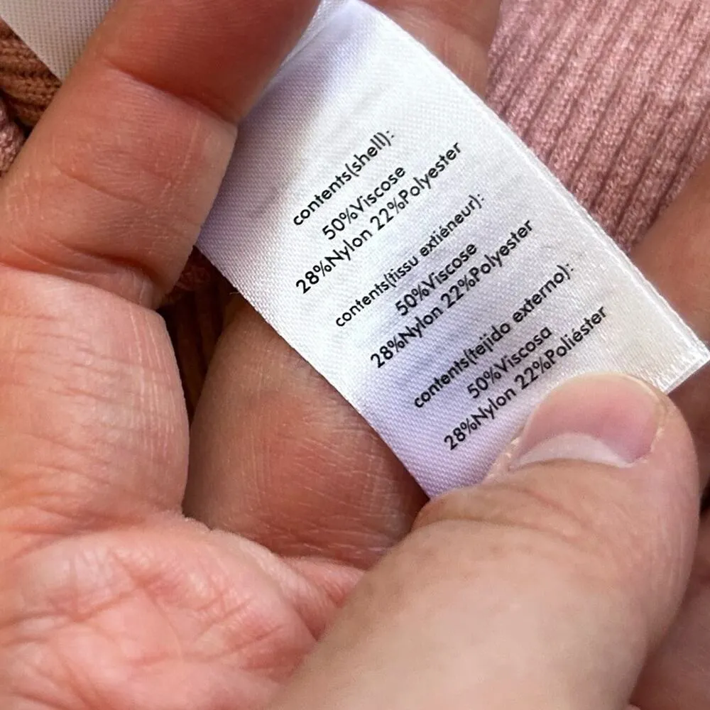 NWT WeWoreWhat Pink Ribbed Strapless Sleeveless Cropped Tube Top Size Medium - Image 5