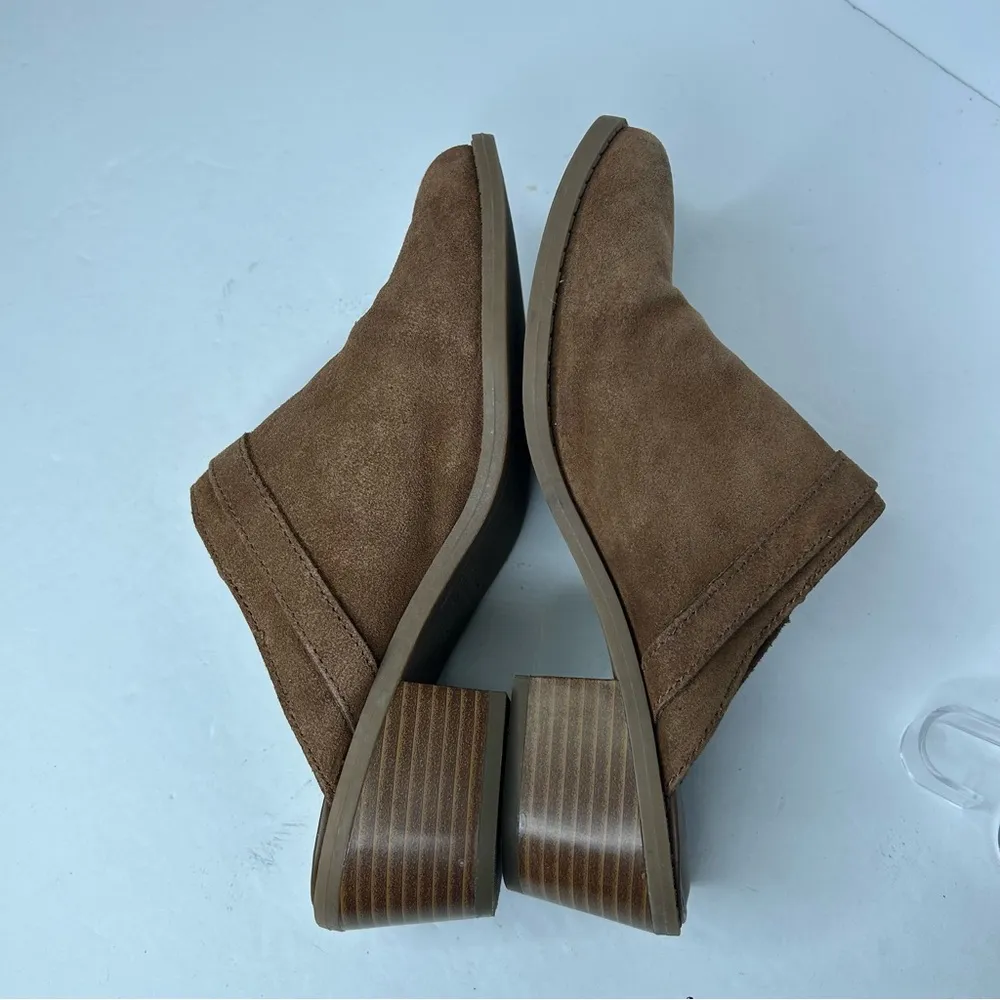 American Eagle leather tan Suede Mules 8 western design - Image 6