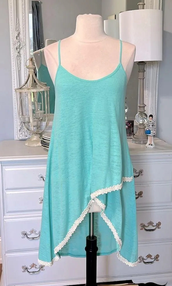 Long Flowy Tunic Mint Green - Image 5