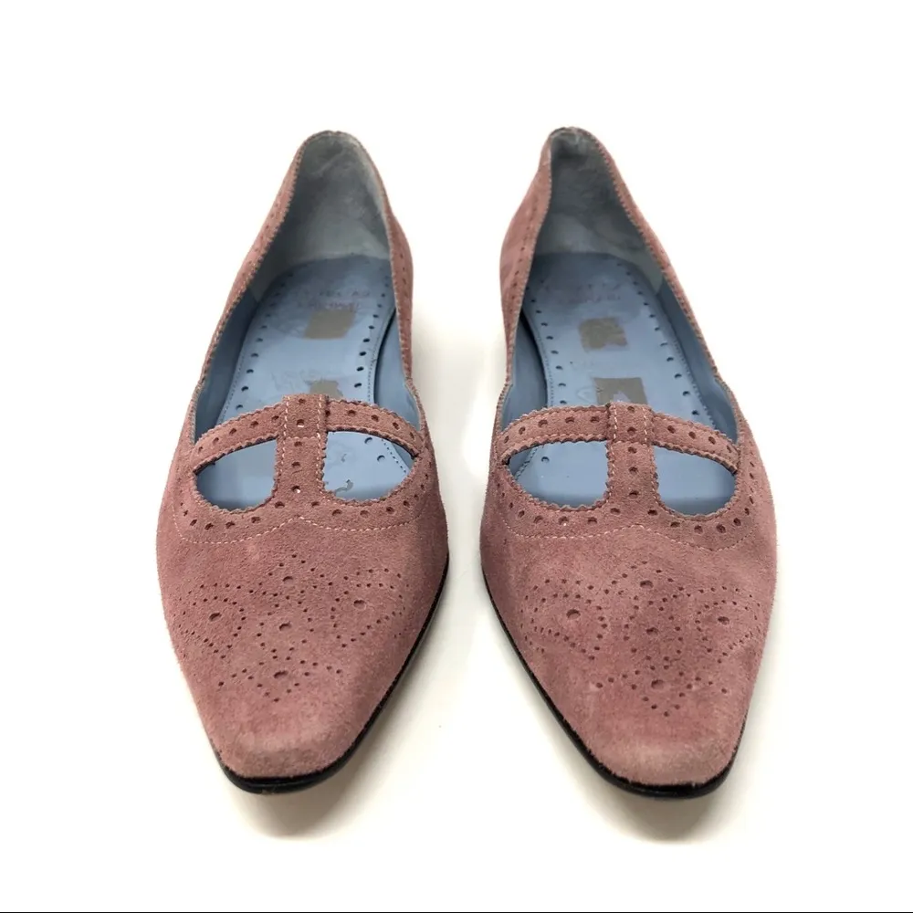 JOAN & DAVID dusty rose suede flats, size 8.5 - Image 2