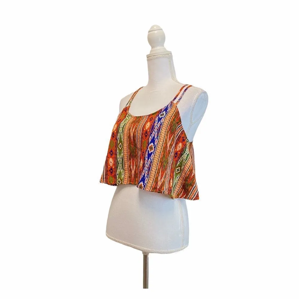 Tobi Small Crop Top Tribal Print - Image 3