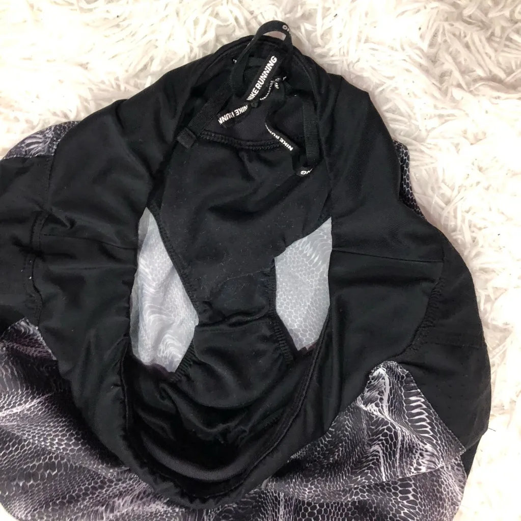 Nike Eclipse Dri Fit Running‎ Shorts Printed Black Grey Size Small - Image 4