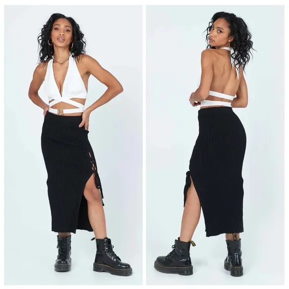 PRINCESS POLLY Ariel Knit Midi Skirt - Image 2