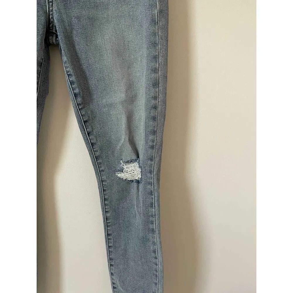 Pistola High Rise Distressed Skinny Denim Jeans Light Blue Wash Size 26 NEW - Image 4