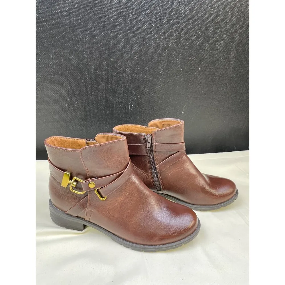 Croft & Barrow Otholite Women's Brown Ankle Boots Shoes Size 8.5 SKU 6193 - Image 3