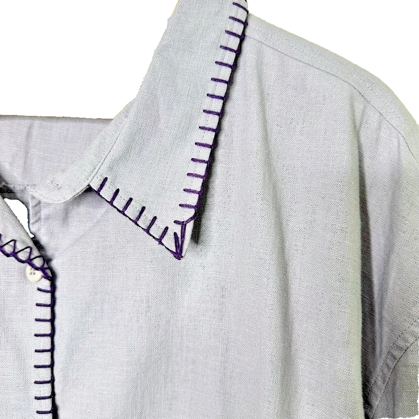 Stone Harbor Dress SIze XL Purple Linen Blend Lagenlook Coastal New England - Image 6