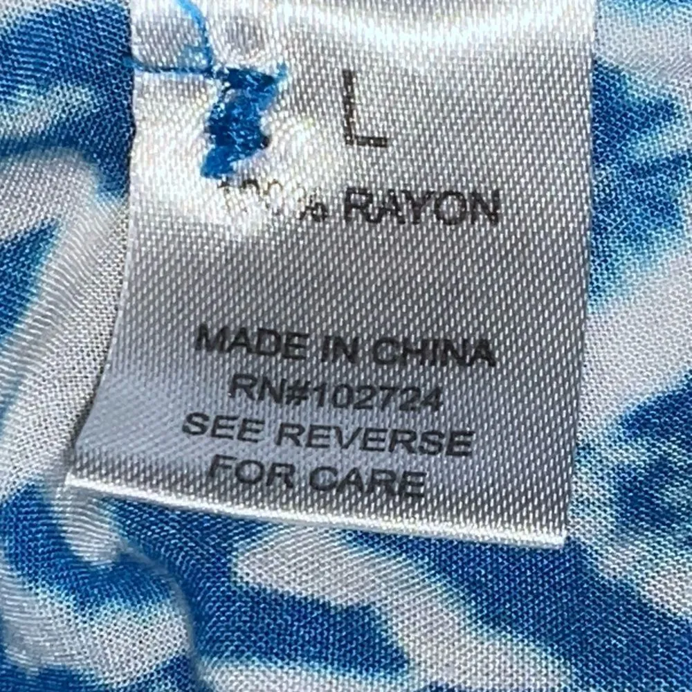 Grand and greene brand cute lightweight blue and white 3/4 sleeves tunic. Size L - Image 7