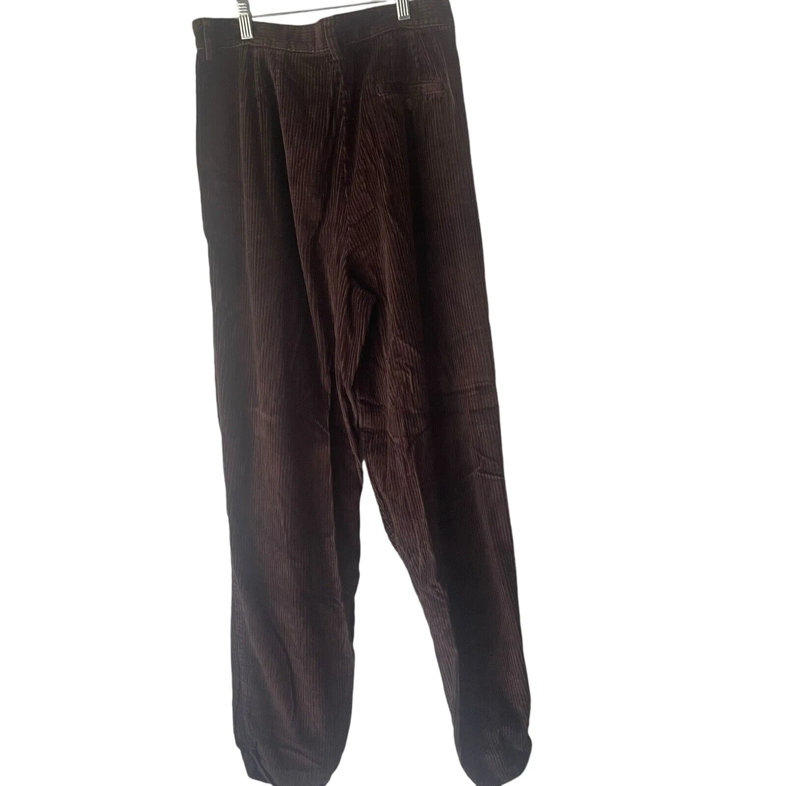 Eddie‎ Bauer Vintage 90s Women's Size 14 Tall Chocolate Brown Corduroy Pants - Image 4
