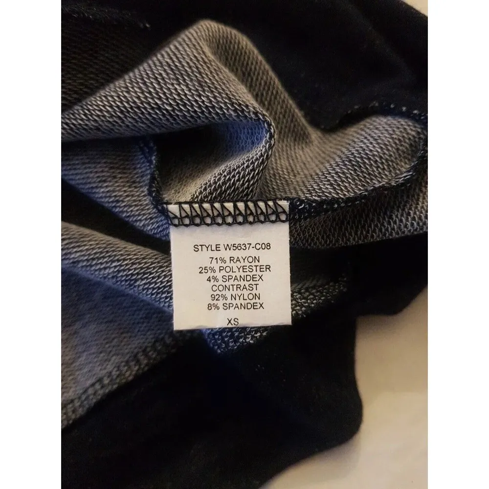 Loveappella Womens Size XS Blue Blouse Top Nerbi Lace Sleeve Keyhole Back Knit - Image 9