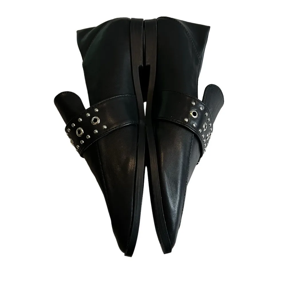 Vintage Havana Maureen Studded Buckle Loafers Shoes Black, Sz 7.5 - Image 6