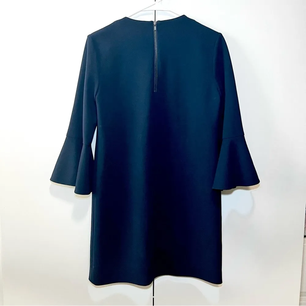 TIBI Bell Sleeve Navy Mini Dress - Size: 2 - Image 5