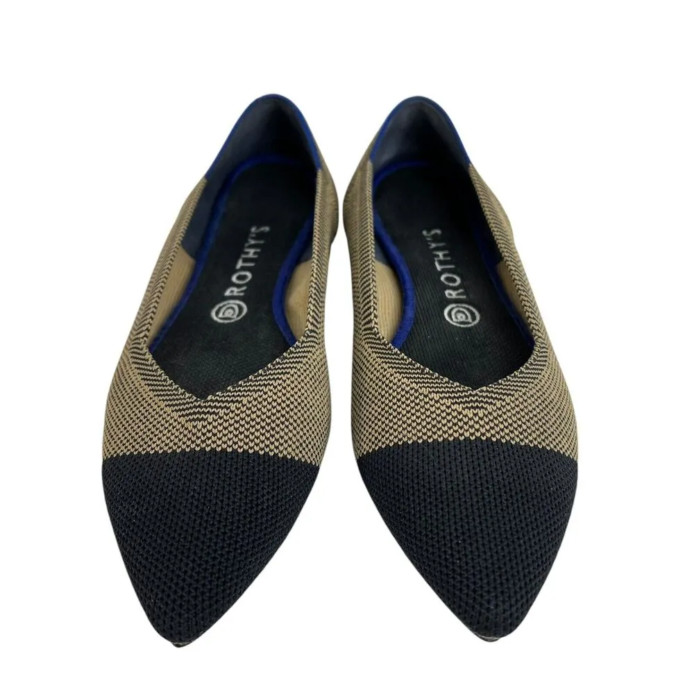 Rothy's Size 10 The Point Toe Flats Dune Cap Retired Limited Edition Classic - Image 2
