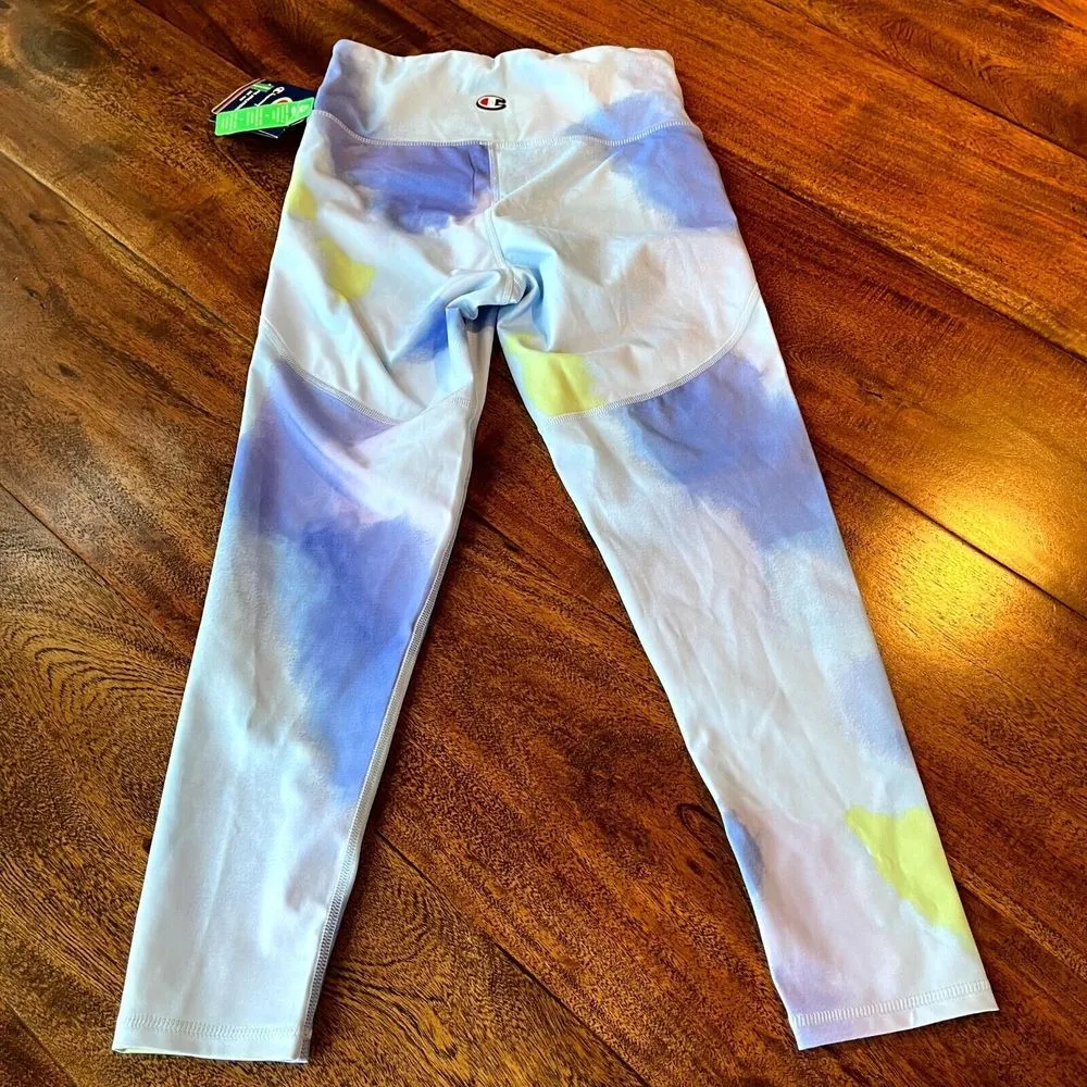Champion Leggings Women Small Multicolor Tie Dye Stretch High-Waist Pull On Yoga - Image 3