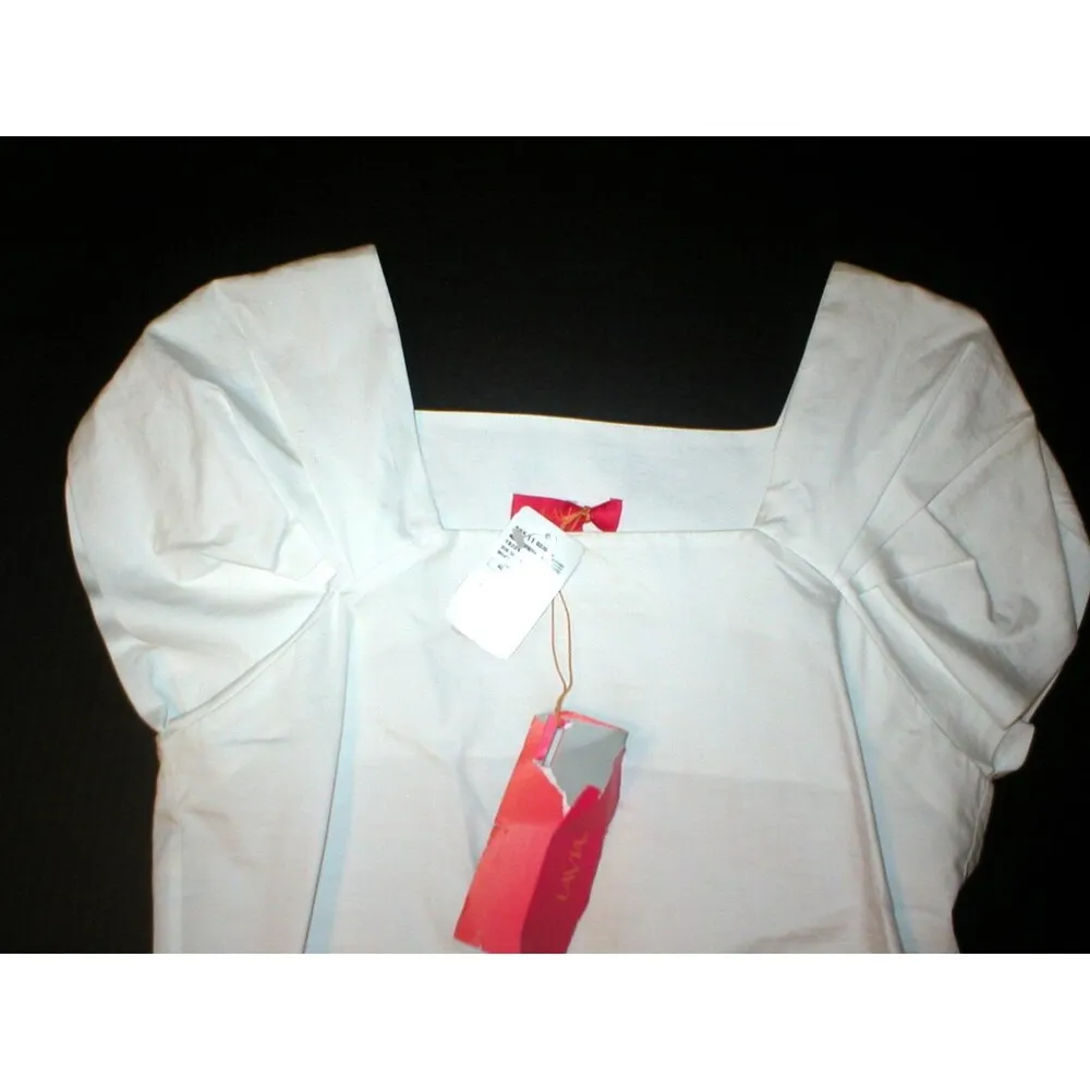 New NWT Lavia White Blouse Top 40 Womens 4 Designer SS Cotton Work Office Play Size undefined - Image 2