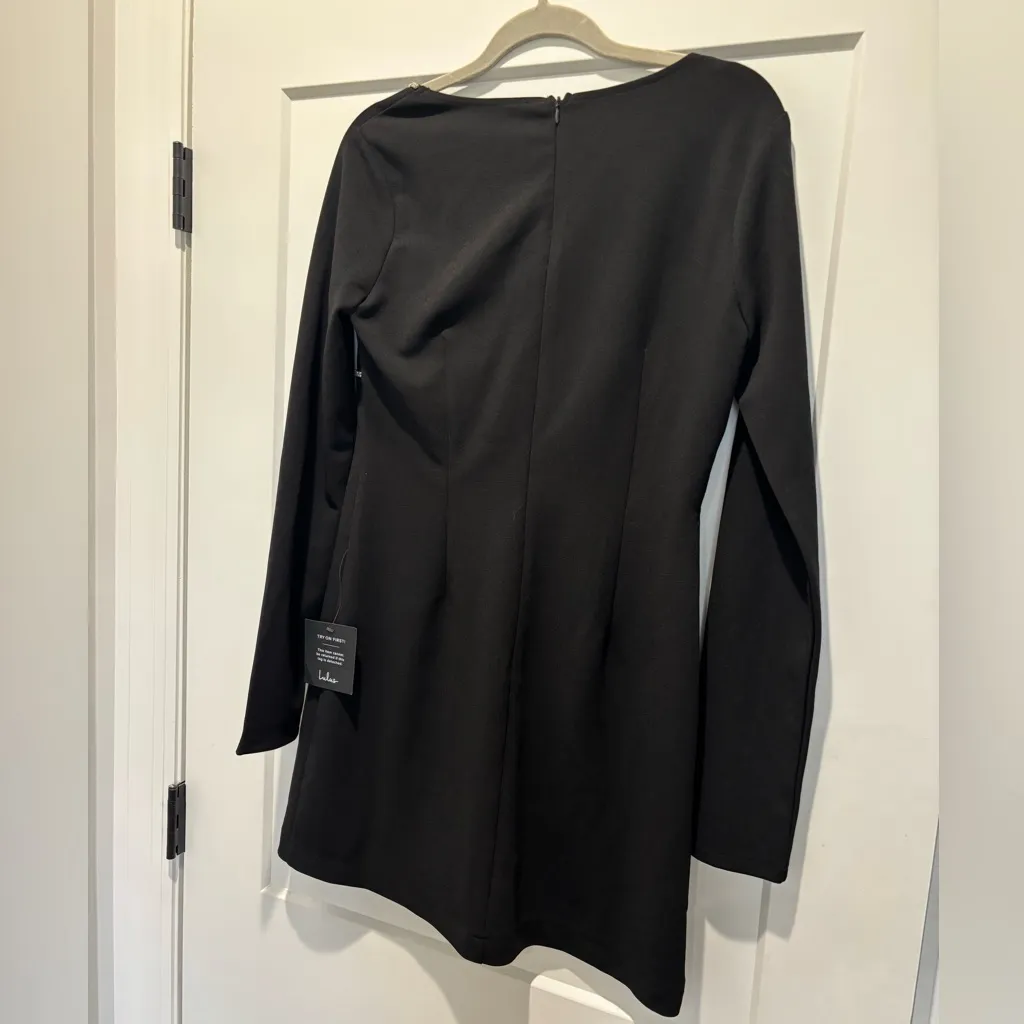 NWT Lulu's Black Sheath Long Sleeve Cocktail Dress Size L Size L - Image 9