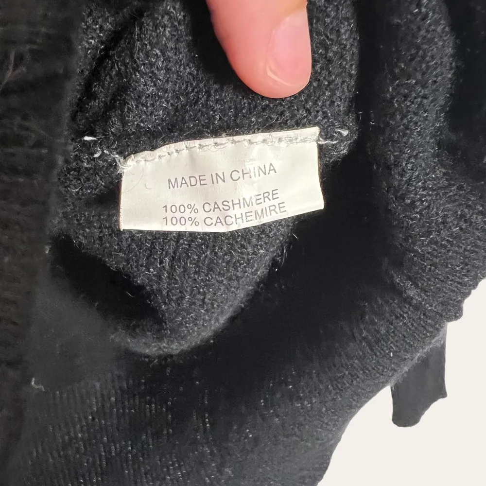 Alexander Wang Tricot Black Cashmere Cardigan Sweater Size S - Image 7