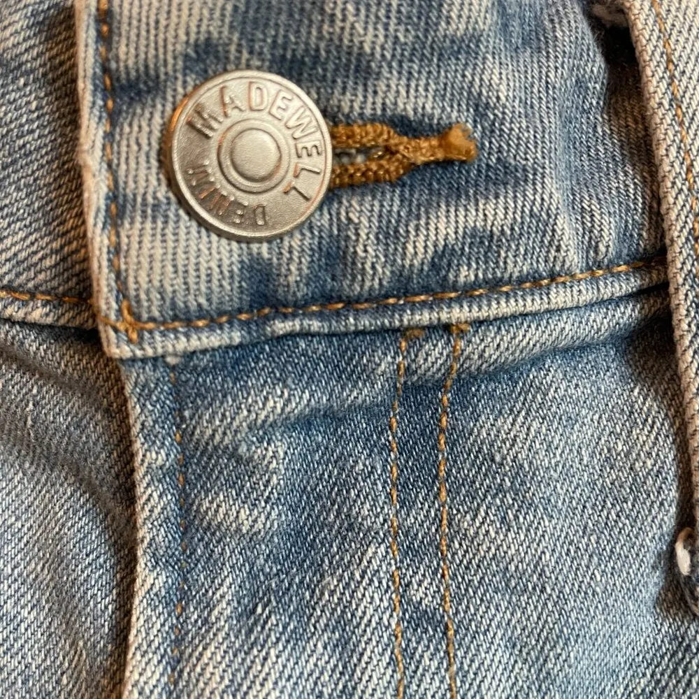 Madewell Blue Denim Shorts Curvy Perfect Vintage Shorts 27 Cut Off Boho Beach - Image 6