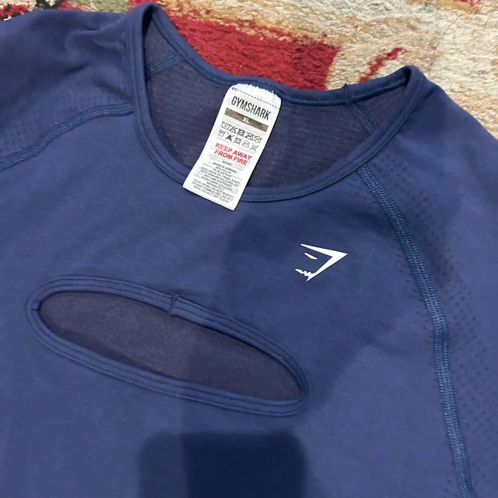 Gymshark Navy Performance Top - Image 2