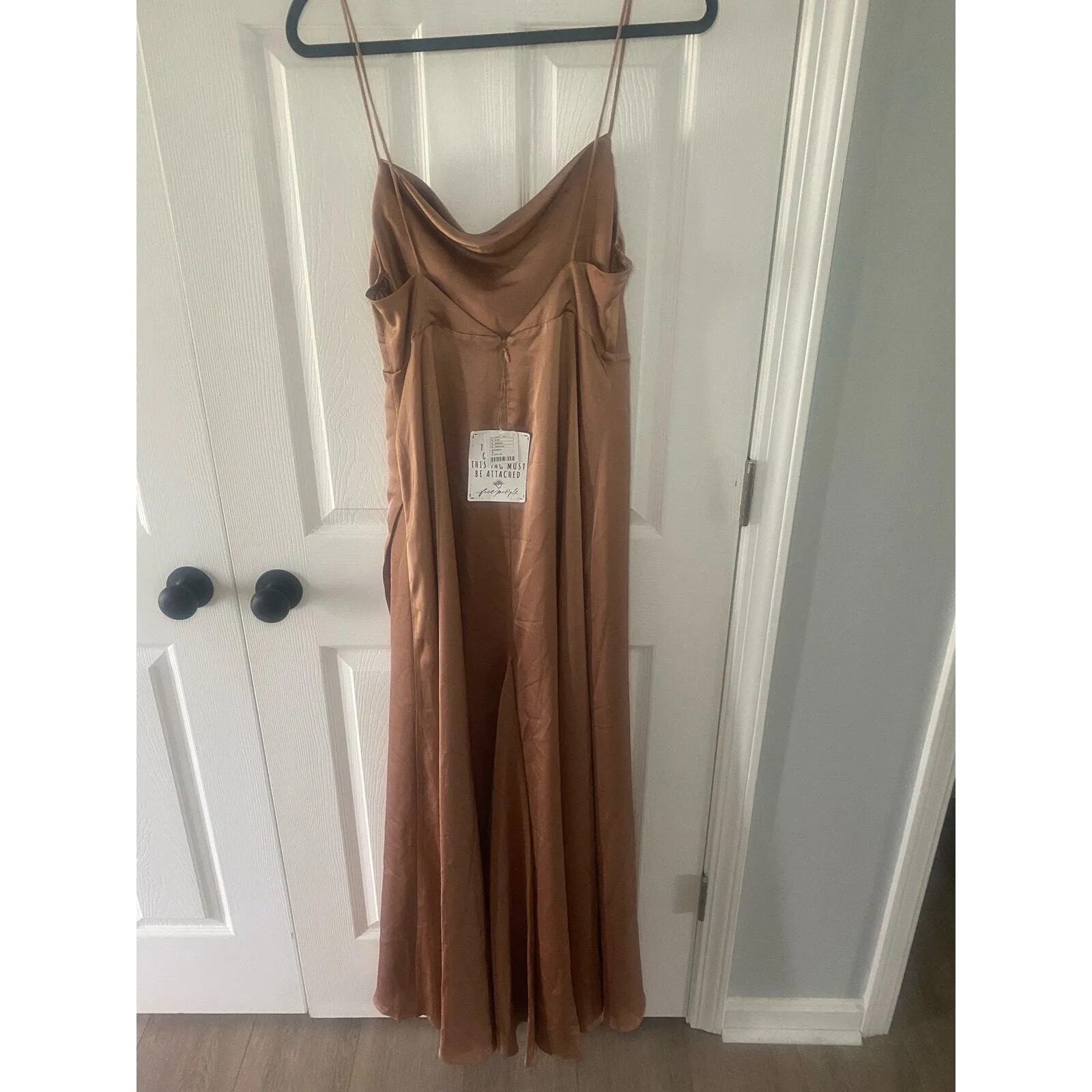 NWT Fame &‎ Partners x Free People The Rosabel Maxi Dress in Bronze Size 8 - Image 8