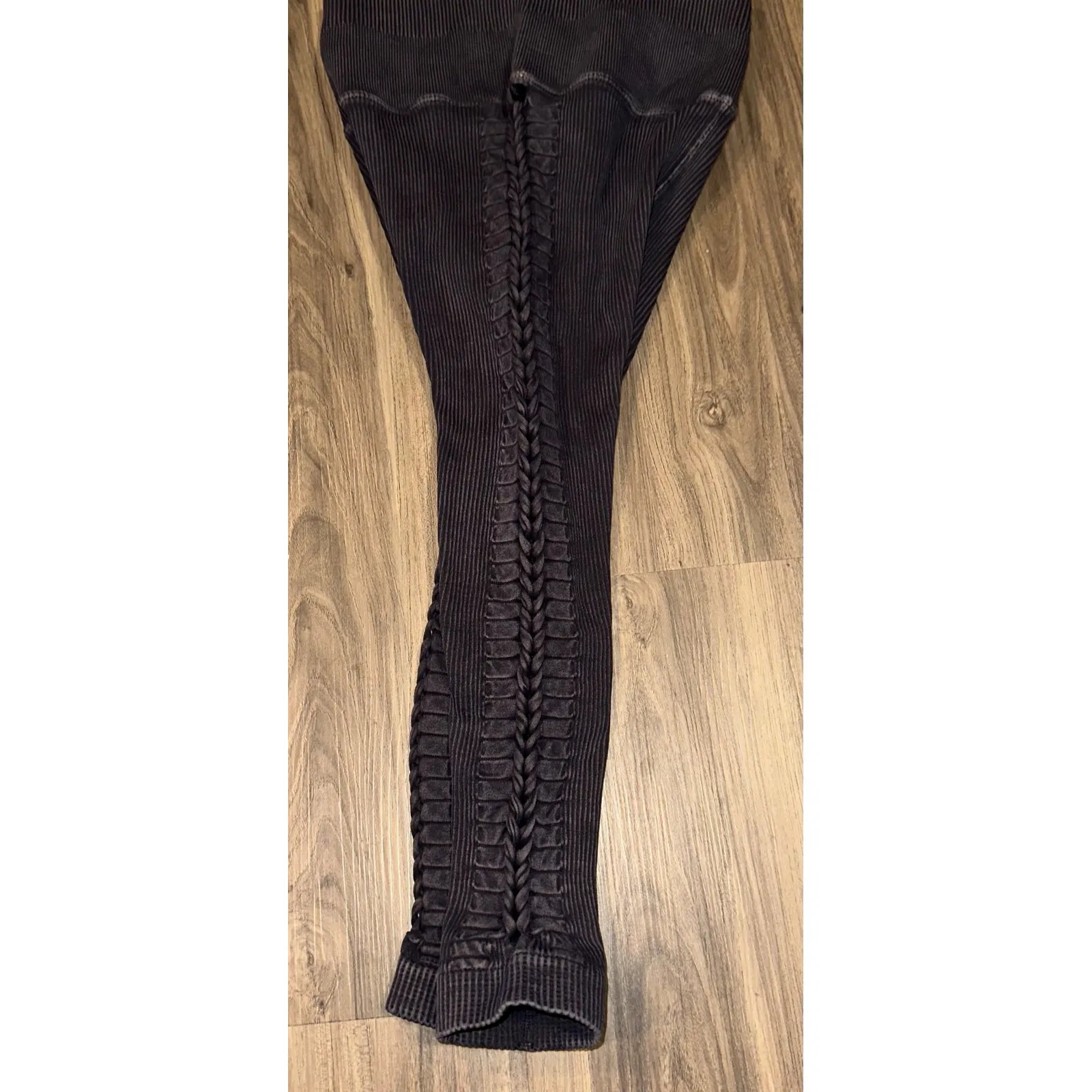 Free People Movement Leggings‎ Ribbed Ladder Detail braided side Athleisure XS - Image 2