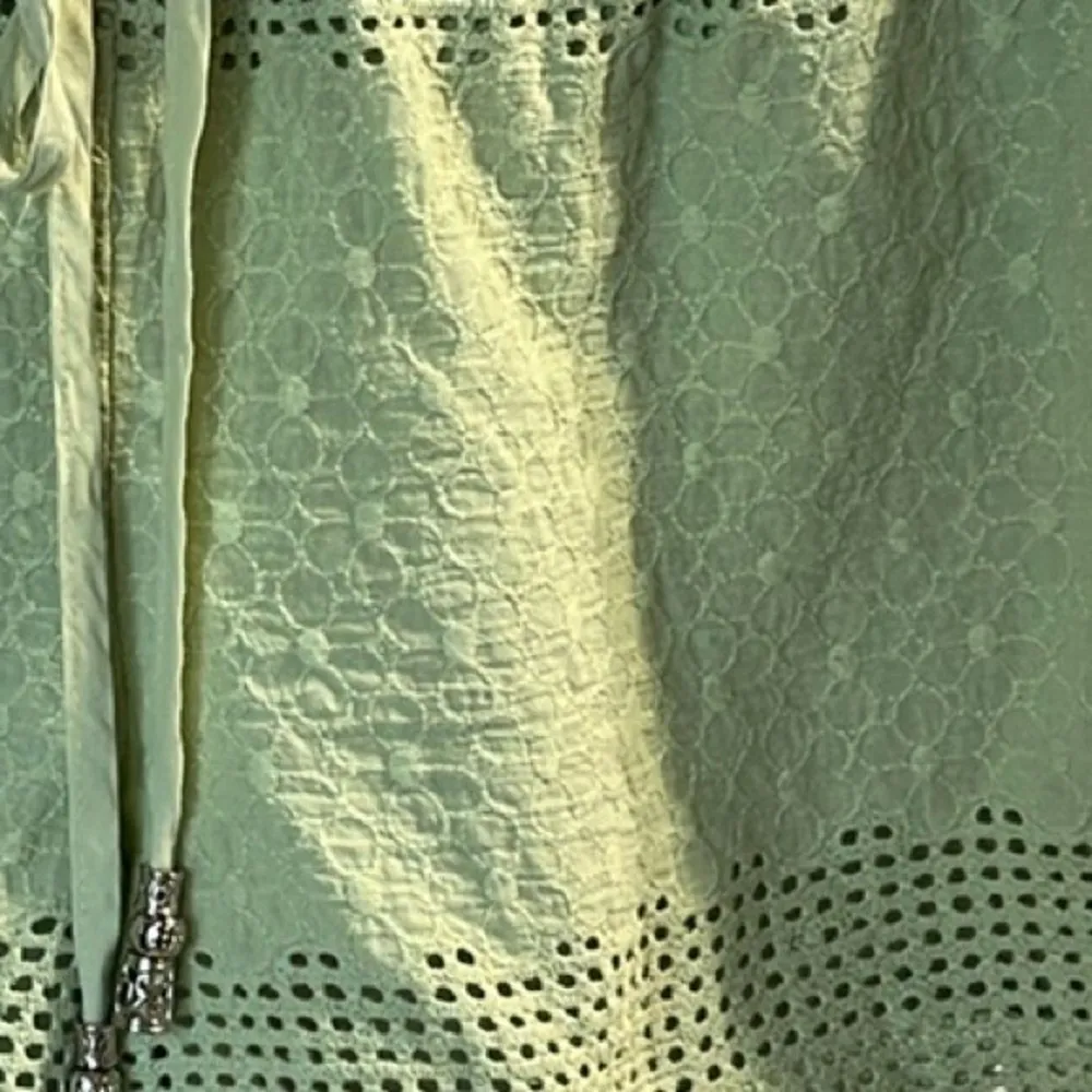 Blue Rain Textured Cutout Shorts - Image 4