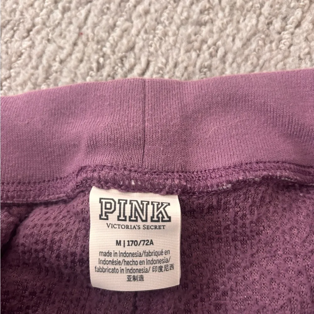 PINK Fleece Joggers in Purple - Image 3