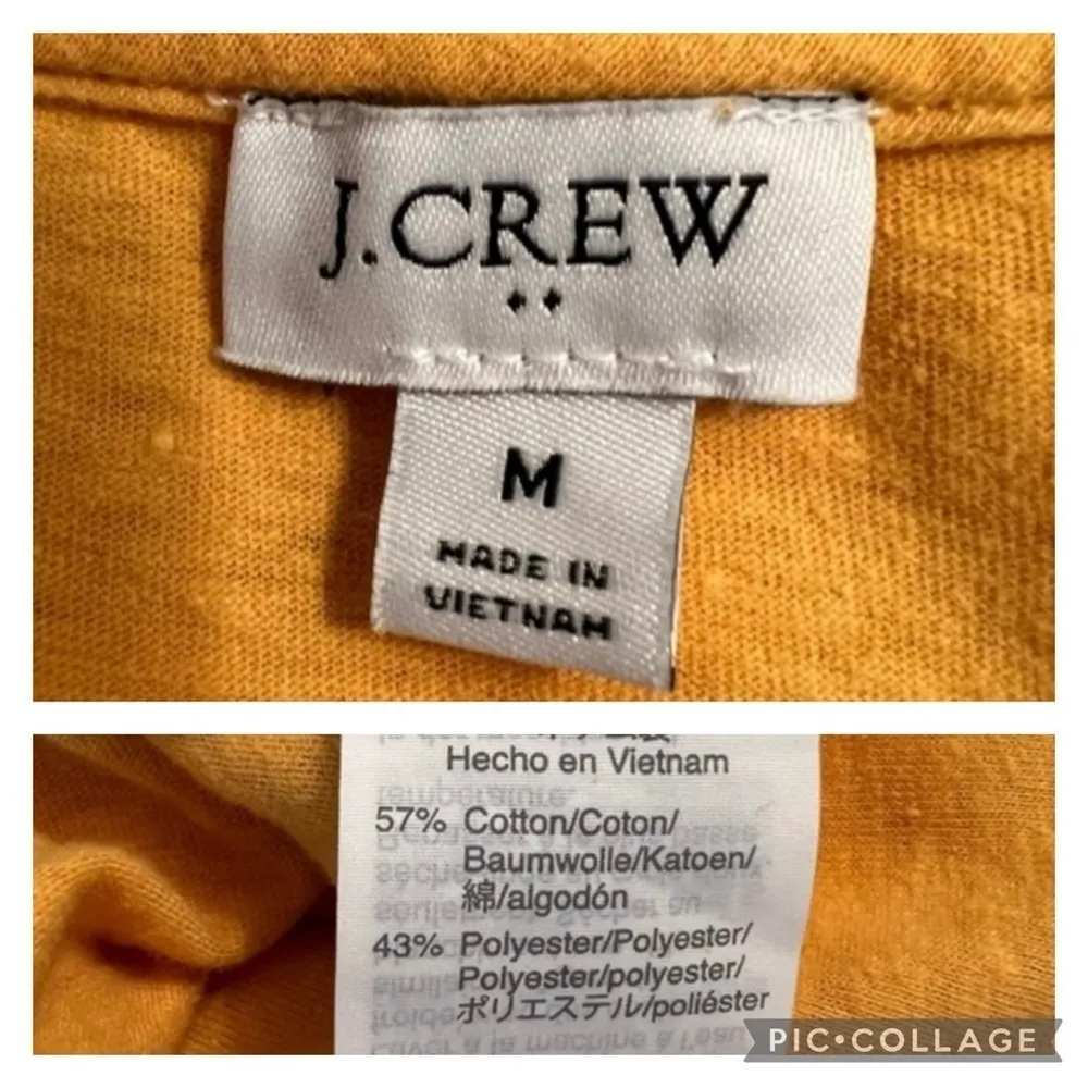 J. Crew Factory Tee Shirt Mustard Yellow Sleeveless Top M Preppy Casual Bright Size M - Image 15