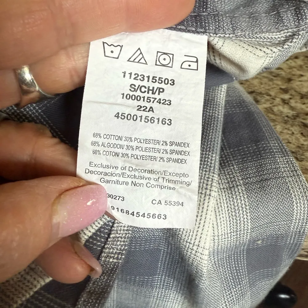 Wrangler Purple Plaid Button Down Shirt - Image 6