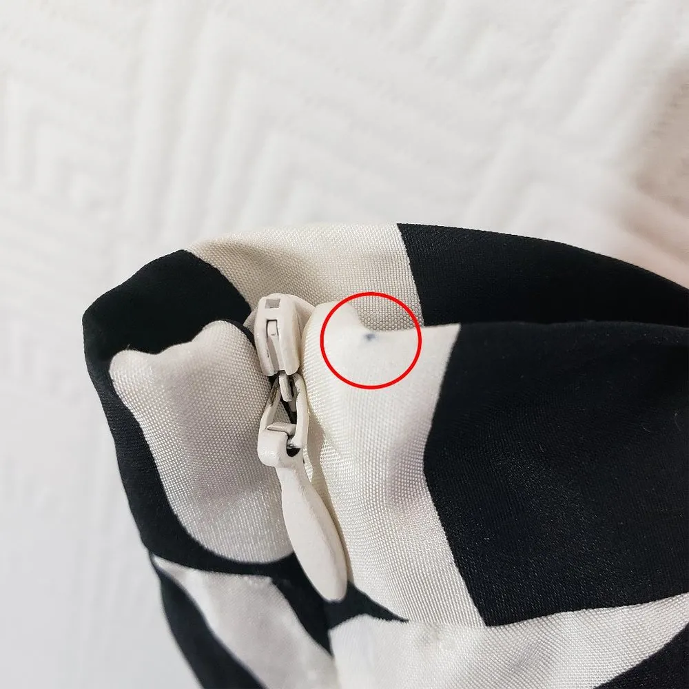 JULIE HAUS Size 8 White, Black Abstract Print Pleated, A - Image 8