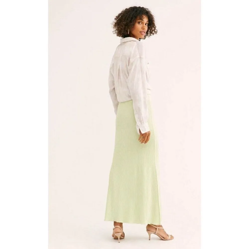 Free People FP Beach High-Waisted Shine Bright
Maxi Skirt ribbed pull on sz S - Image 2
