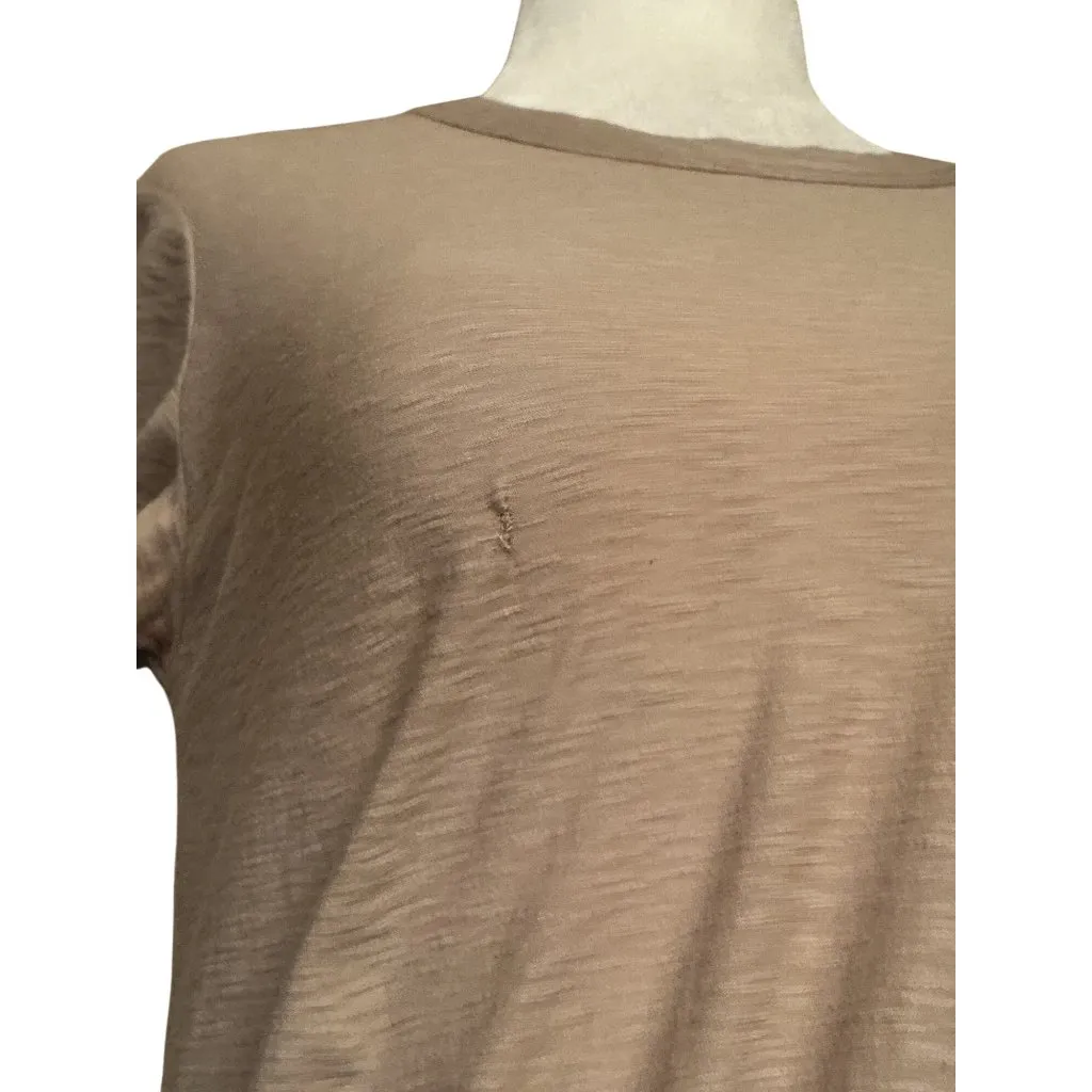 James Perse Sheer Slub Crew Neck Tee in Sand Dune Size 1 (XS/S) Womens - Image 7