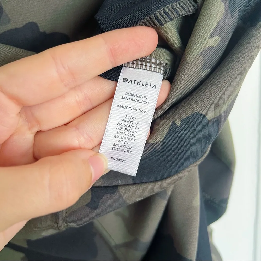 Athleta • Essex Camo Hybrid Tight legging pant green black hiking outdoor active - Image 7