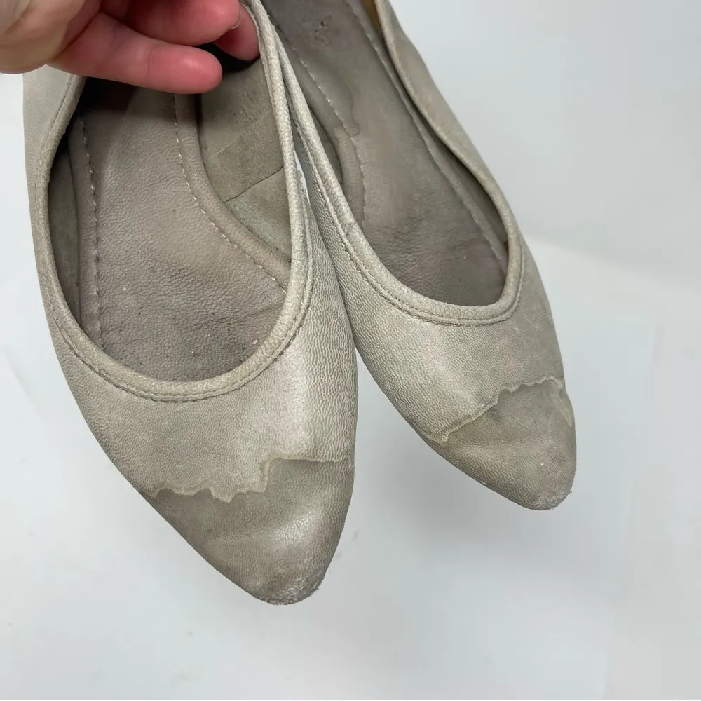 Frye  Regina grey leather pointy toe flats sz 7.5 - Image 4