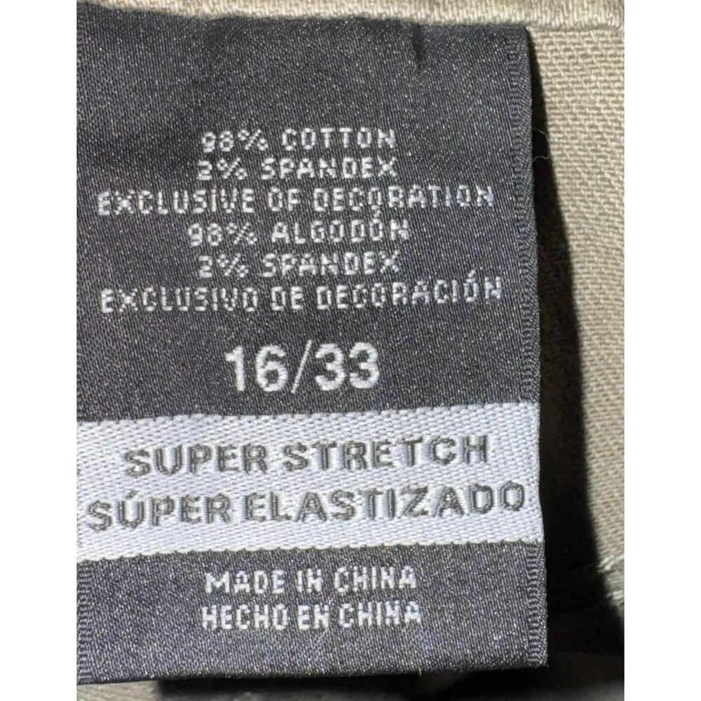 Mossimo Womens High Rise Button Fly Shorts Sz 16/33 Lace Hippie Feminine Granola Green - Image 5