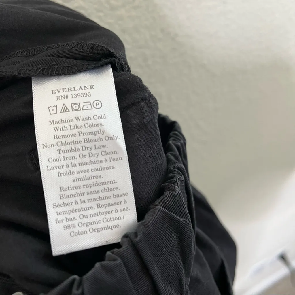 Everlane The Easy Pant in Black Pull On Cotton Womens Size 00 - Image 10