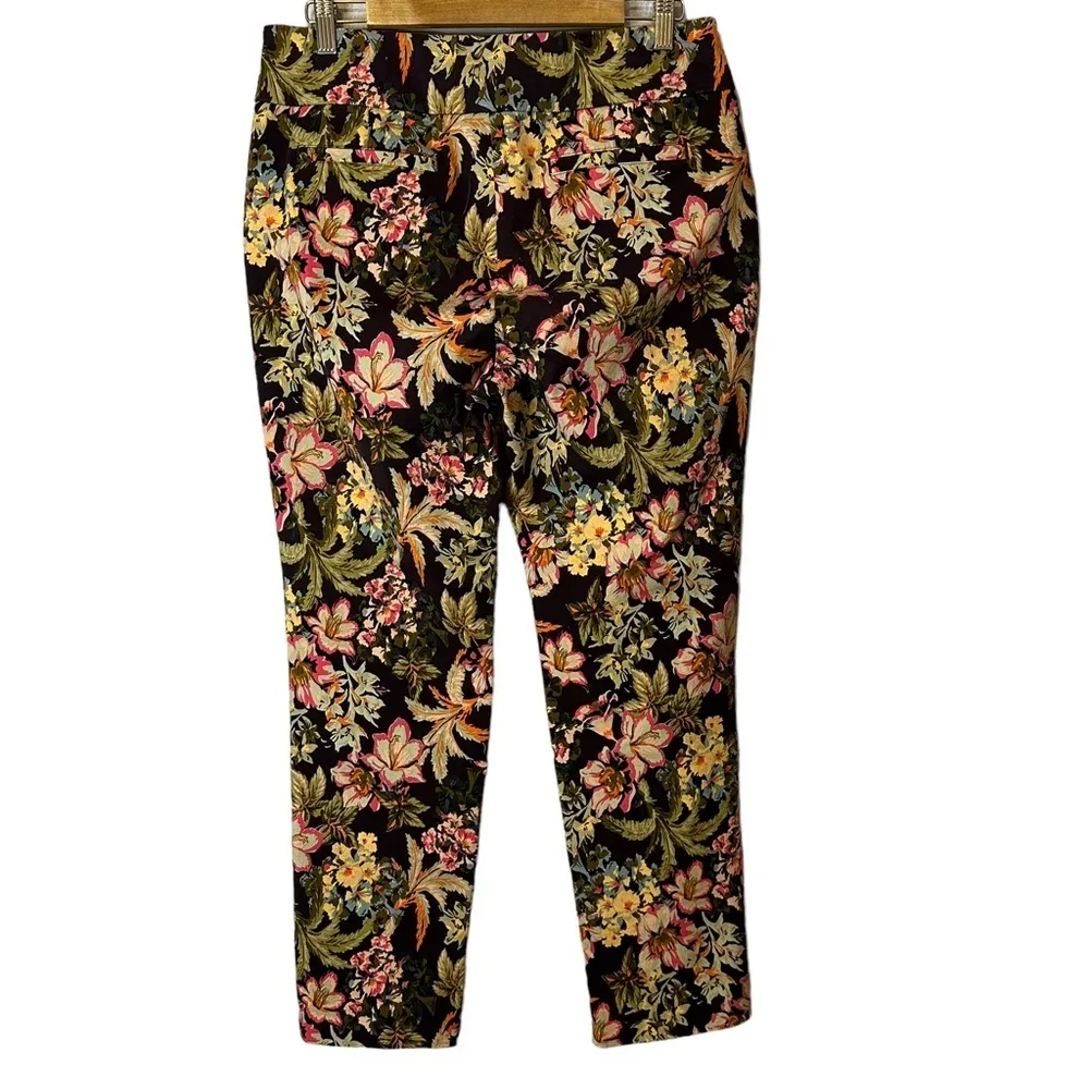 Soft Surroundings Skinny Pull On Floral Tapestry Skinny Crop Pants Medium 2EC21 - Image 4