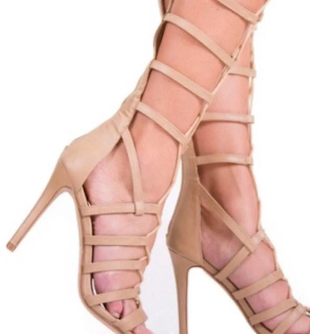 City Chic Caged Gladiator Heels - Image 3