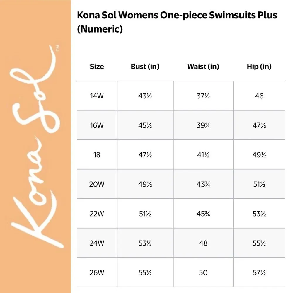 NWT Kona Sol One Piece Swimsuit Size 22W Brick Red Ruffle Strap Ruched Plus Size - Image 15