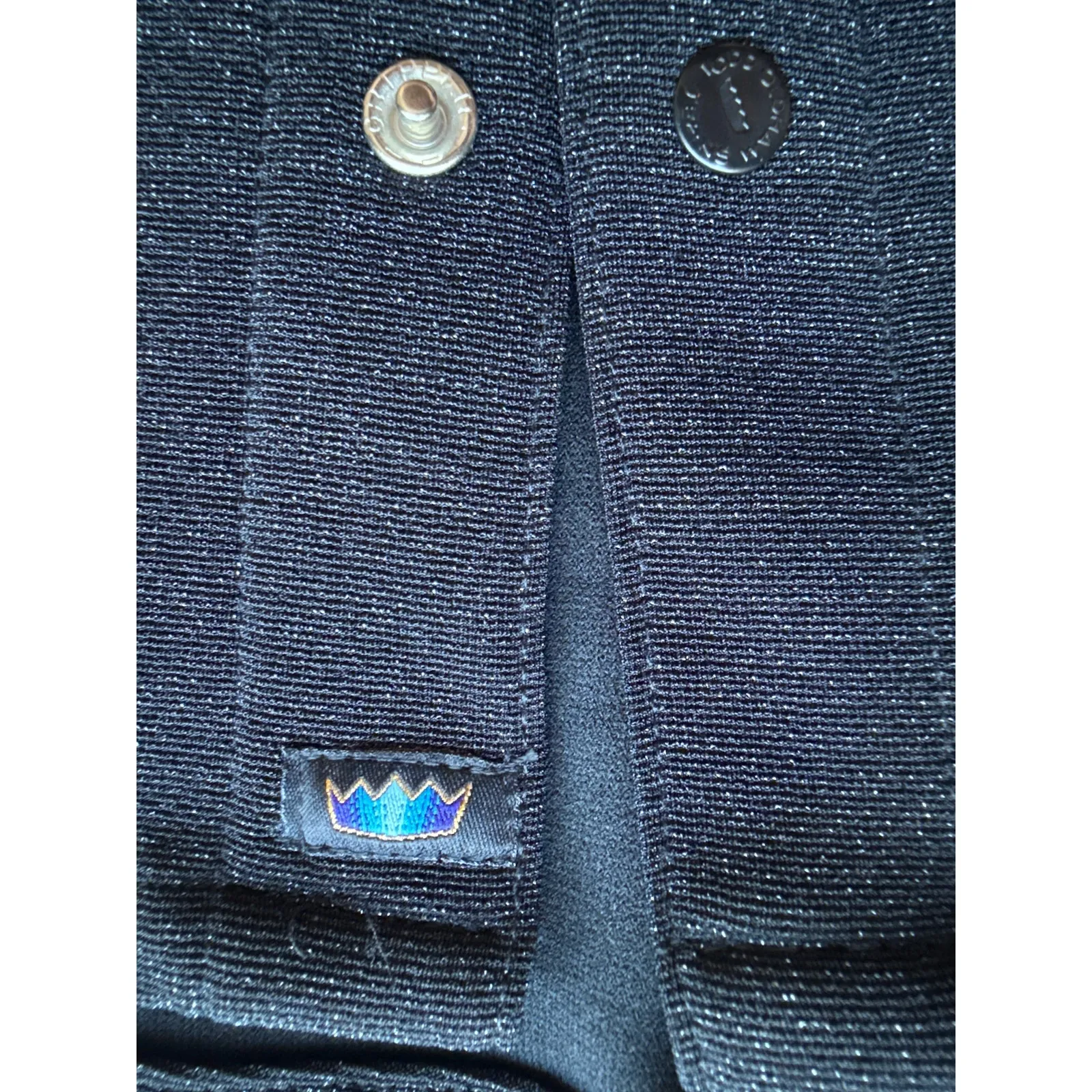 Vintage 90s Todd Oldham Jeans Buttondown Shirt in Black & Silver Size Medium - Image 6