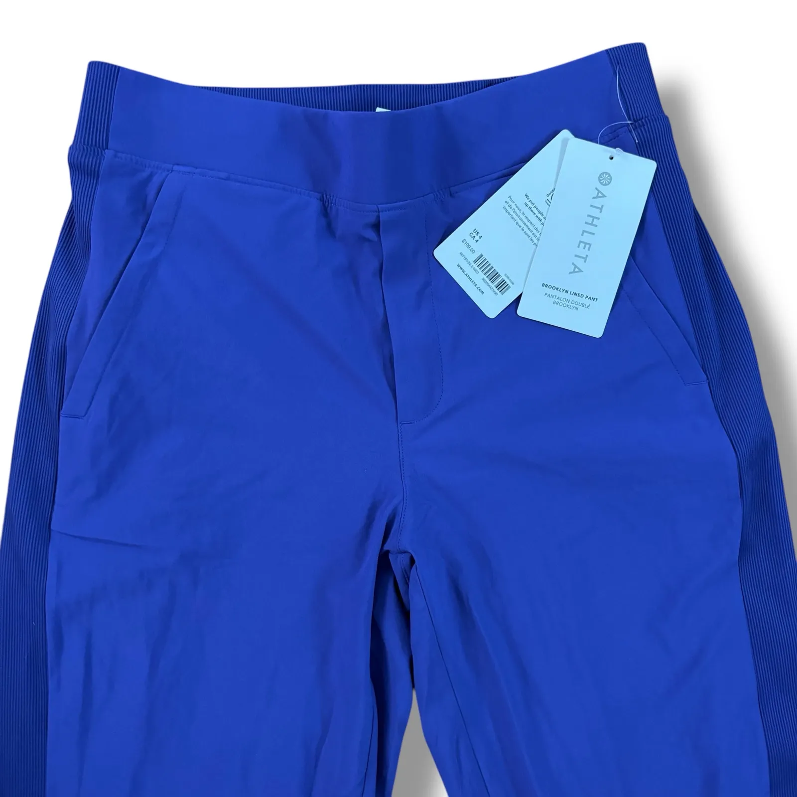 NWT Athleta Size 4 Purple Brooklyn Lined Pant Stretchy Pull On Ret$109 - Image 3