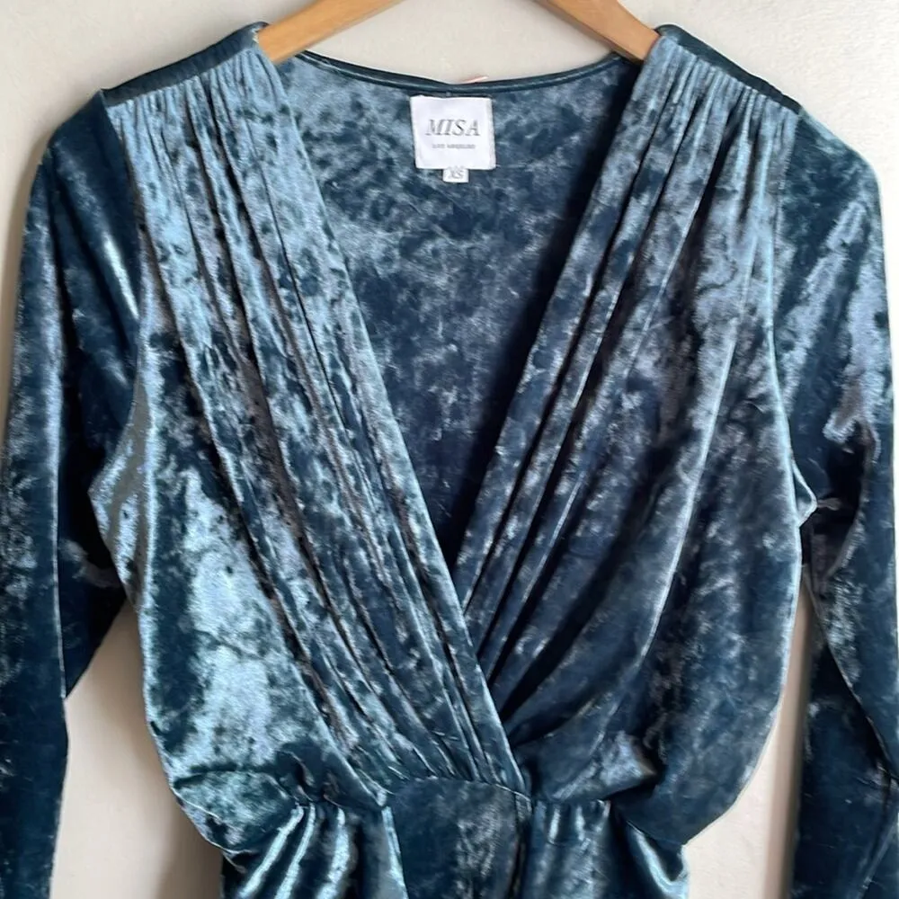 Misa Los Angeles Ophelie Crushed Velvet Knot Dress - Image 8