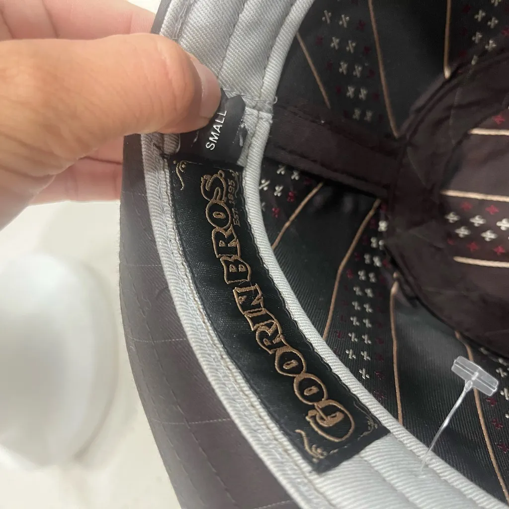 Goorin Bros Dark Brown Fedora with Patterned Band - Image 9