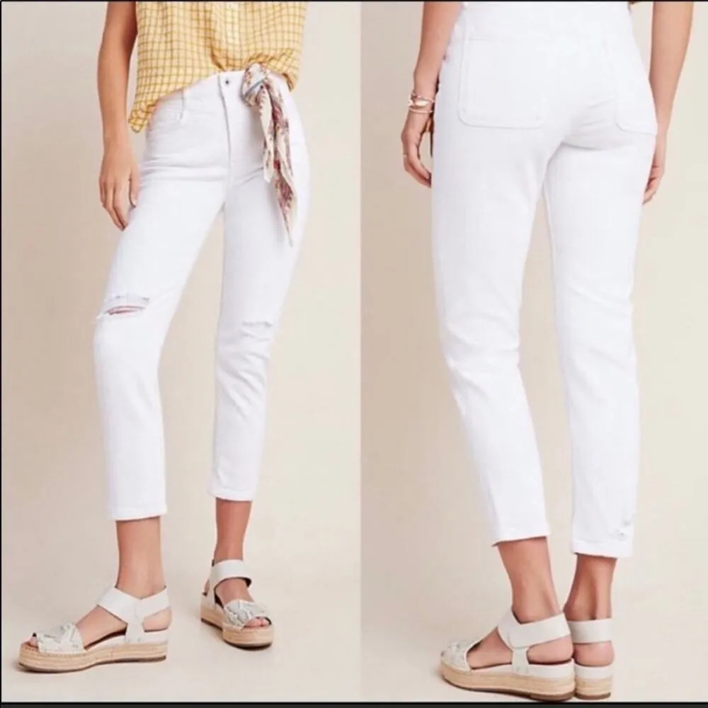Anthropologie - Pilcro High Rise Slim Jeans White - Image 8