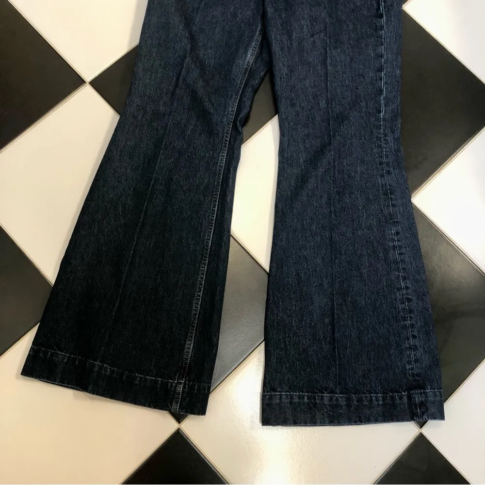 NWT RE/DONE 70s Low Rise Flare Jeans Dark Wash Heritage Rinse Flares size 31 - Image 7