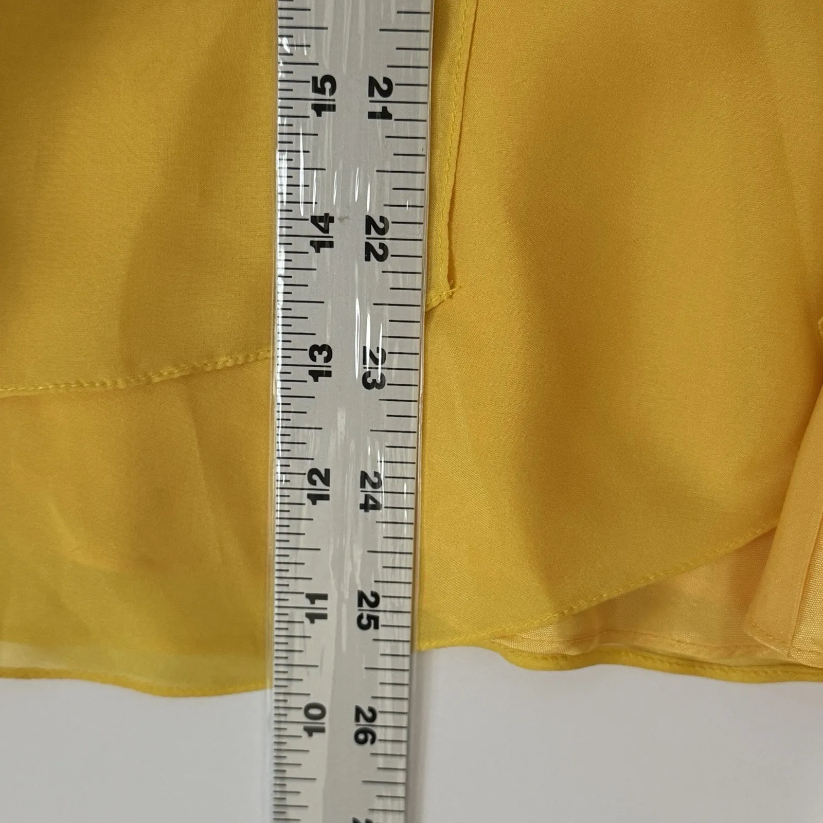 Aidan‎ Mattox Womens Yellow Silk Ruffle One Shoulder Cocktail Dress Size 6 NWT - Image 12