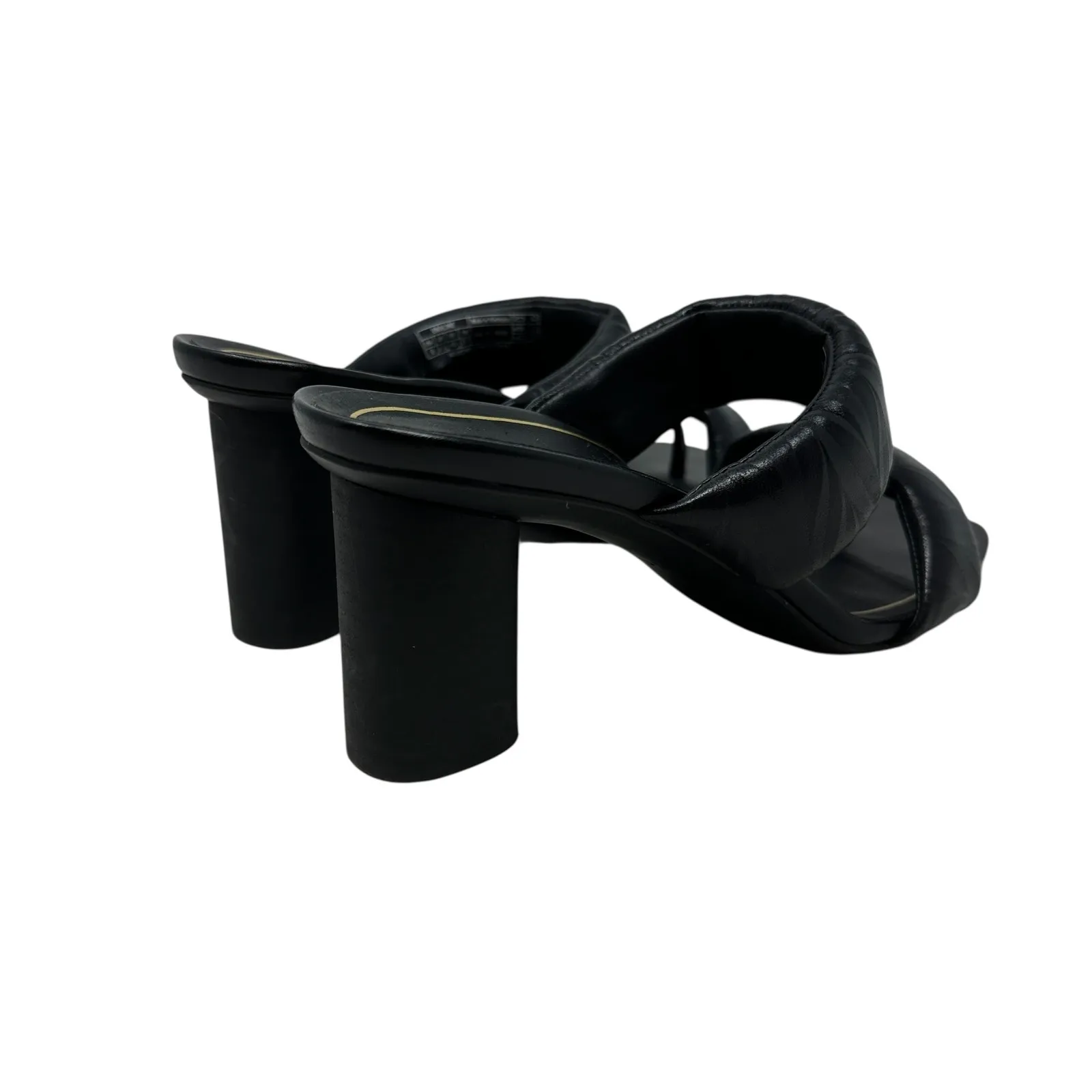 Vionic‎ Emaline Slide Heeled Sandals Double Strap Leather Black Size US 9 - Image 13