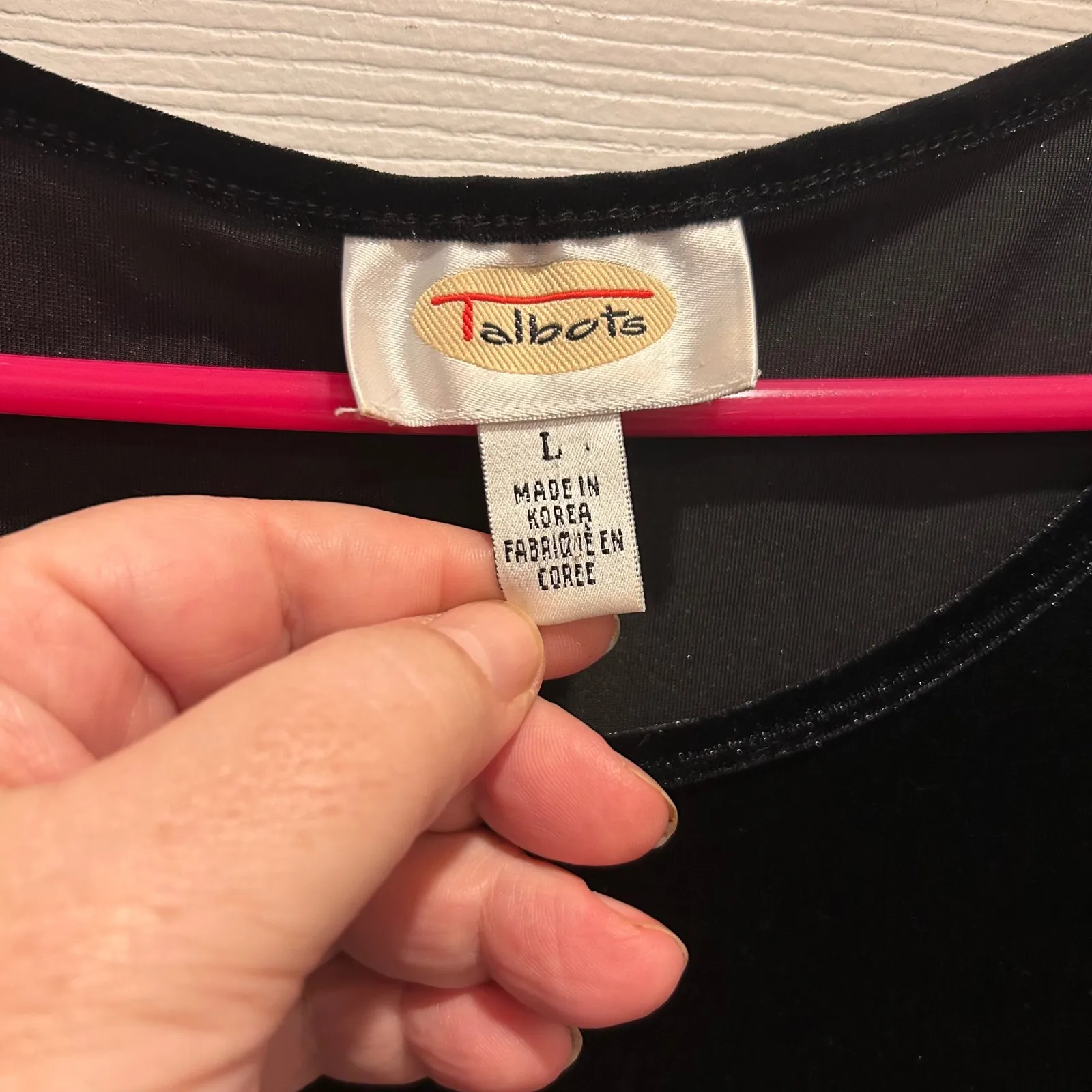 VTG Talbots Black Velvet Sleeveless Midi Dress Large‎ Holiday Party Modest - Image 2